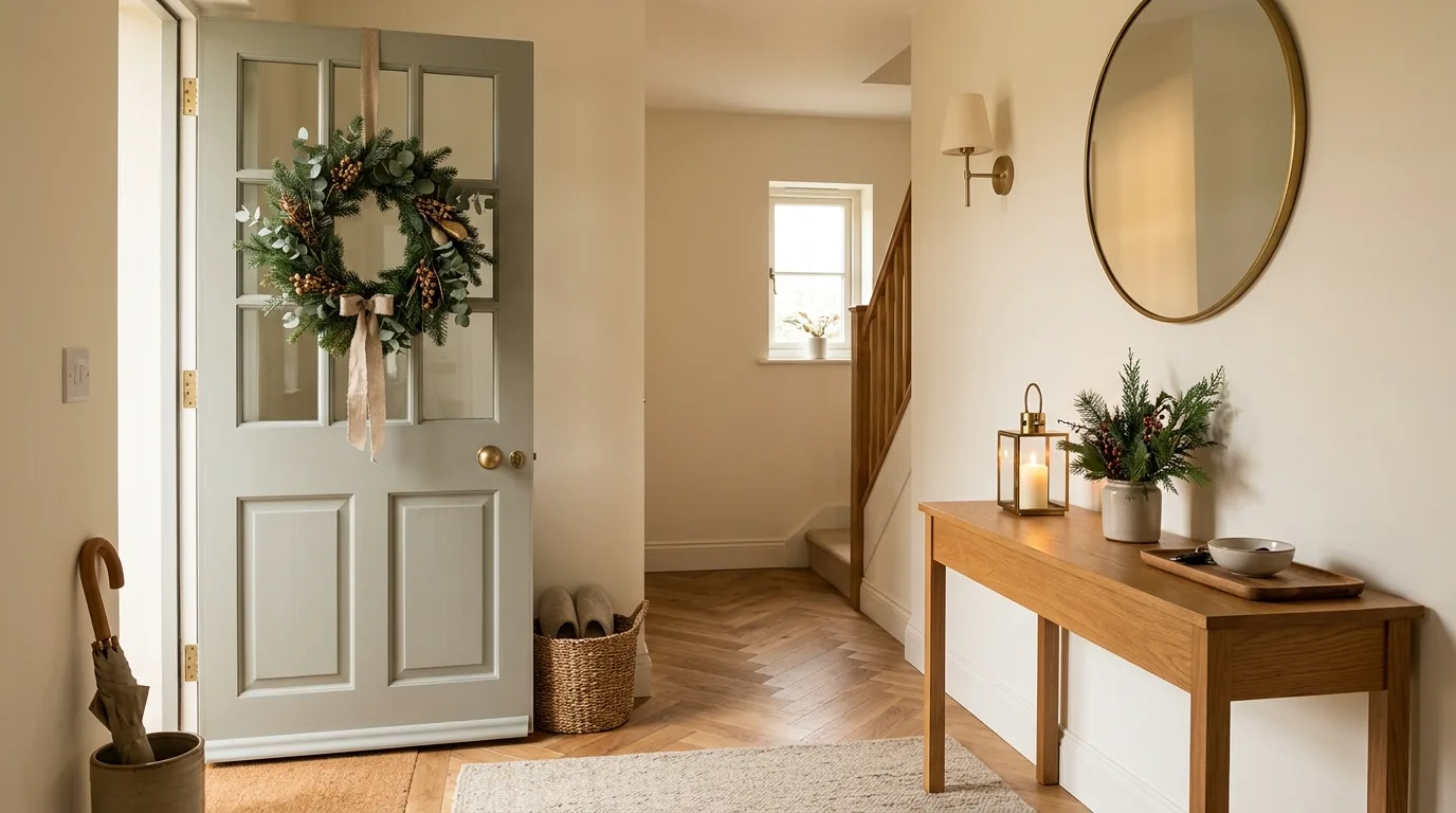 Use ornaments in a more restrained repeated way inspiration for a minimalist holiday interior.